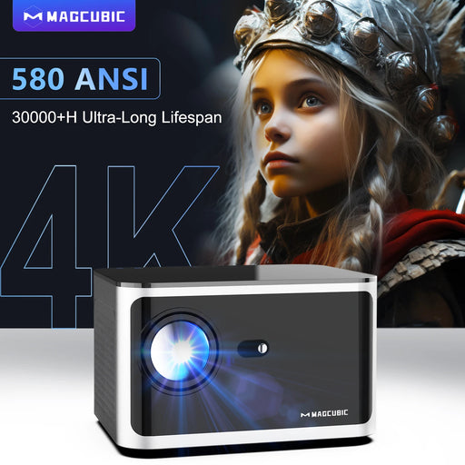 Magcubic Android 11 4K Smart Projector 580ANSI 1920*1080P Full HD Wifi6 BT5.0 Allwinner H713 Voice Control Home Cinema Theater