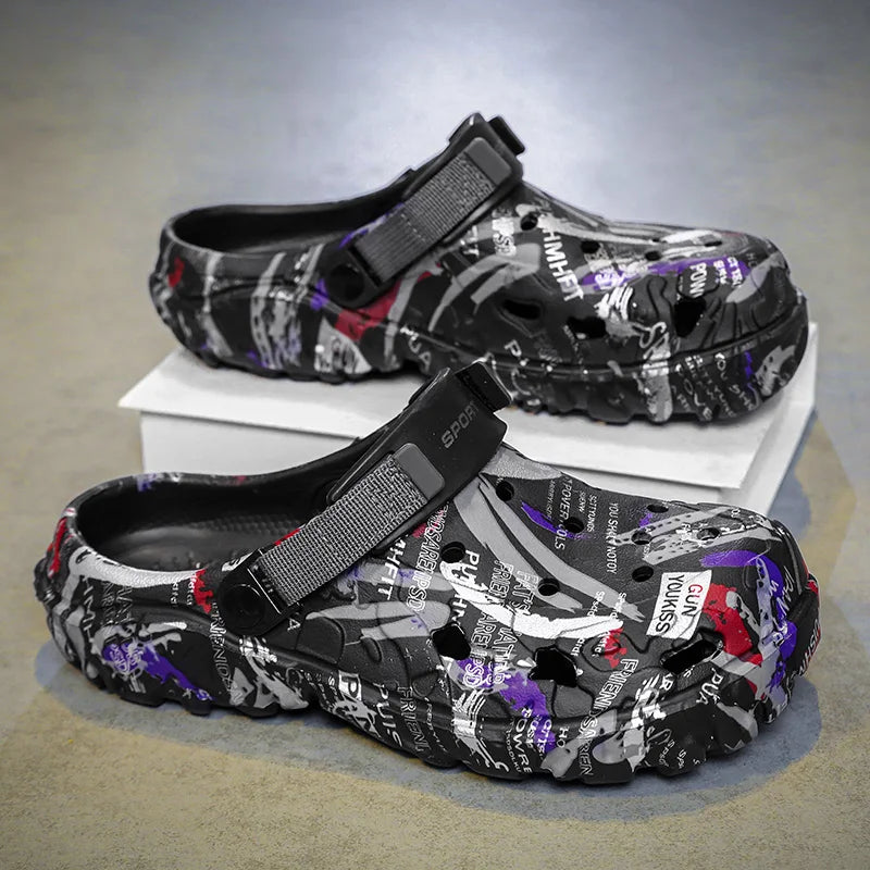 Plus Big Size 48 49 50 51 Summer Rubber Sandals Men Clogs Garden Shoes Zuecos Hombre Cholas Man Clog Beach Shoes Wide Foot