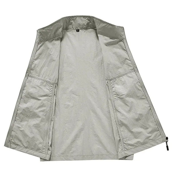Lightweight quick-drying  waterproof outdoor stand-up collar work jacket customized with logo group activity vest work uniform