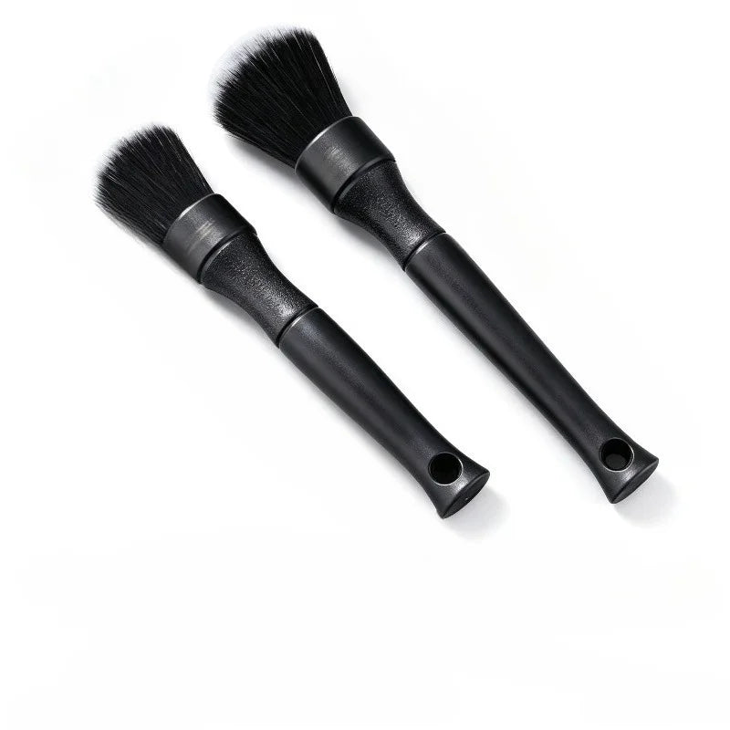 1set Car Detailing Brush Set, Soft Synthetic Bristles, Scratch‑Free Brushes, for Dashboard,Motorcycle, Ergonomic Handles.