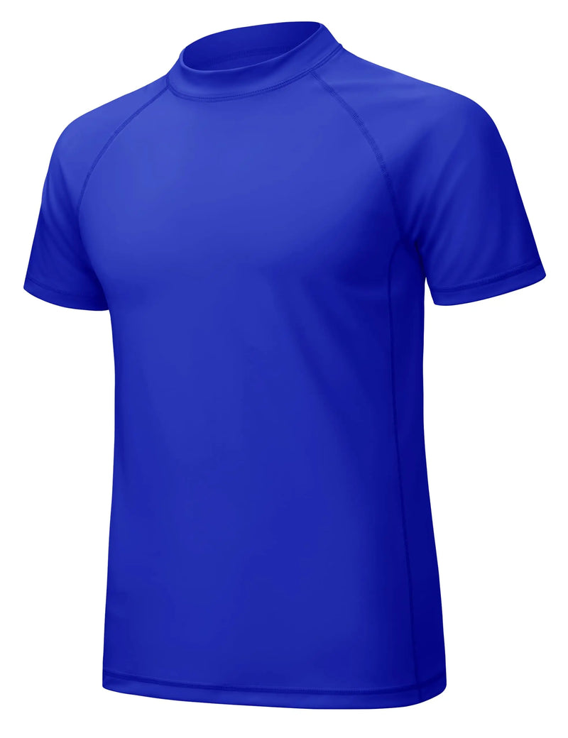 TACVASEN Men's Summer UPF 50+ Swim Water Rash Guard Shirts Quick Dry Fishing Stretch Lightweight Outdoor Running Short Shirts