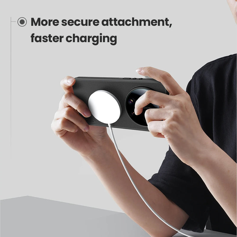 NILLKIN For Xiaomi 17 Ultra Magsafe Case Super Frosted Shield Pro Magnetic Wireless Charging Back Cover For Xiaomi Mi 17 Ultra