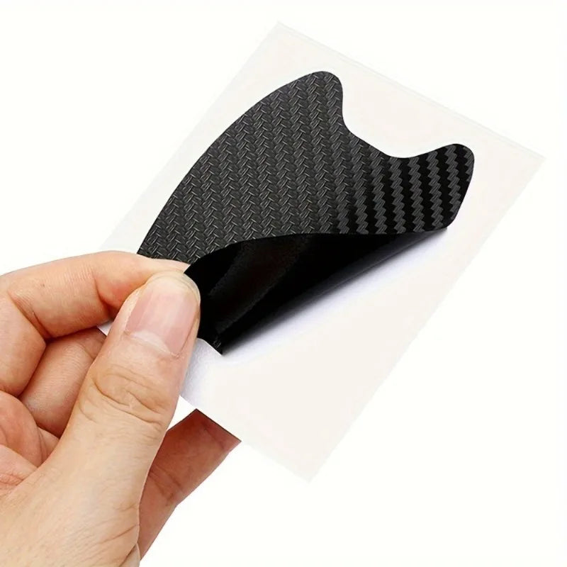4pcs Car Door Sticker Carbon Fiber Scratch Resistant Cover Auto Handle Protection Film Exterior Styling Car Additions.