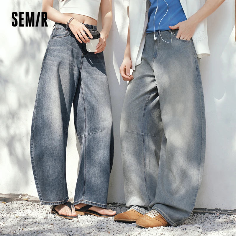 ខោបុរស Semir Denim មានអារម្មណ៍ត្រជាក់បែប Vintage ជើងកោងស្លីមសមទូលាយរដូវក្តៅឆ្នាំ ២០២៦ ស្ទីលម៉ូដធម្មតា