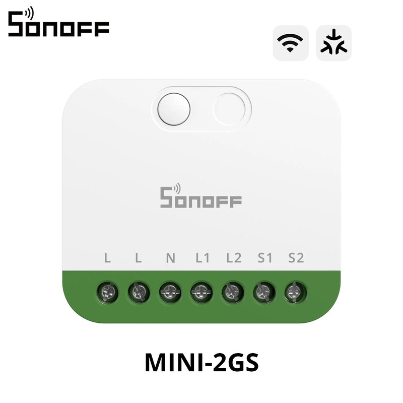 SONOFF Orb-MW2 Matter over WiFi 2-Gang Smart Wall Switch 16A Dual-Channel Total Load Detach Relay Mode Remote Control MINI-2GS-E