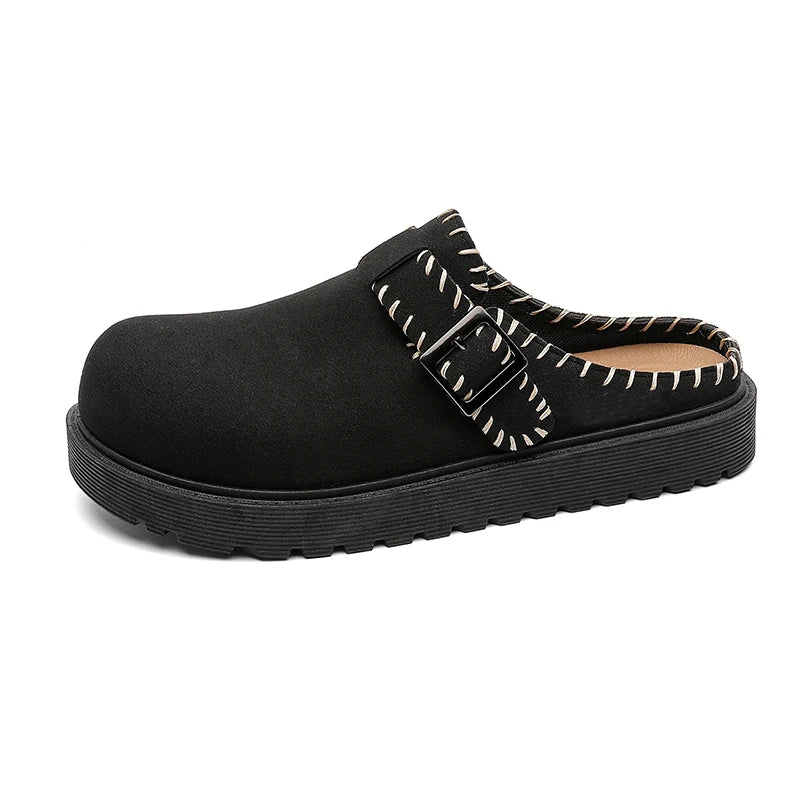 Men's slip on casual shoes summer comfort breathable lightweight outdoor city walking shoes fashion youth sports half slippers