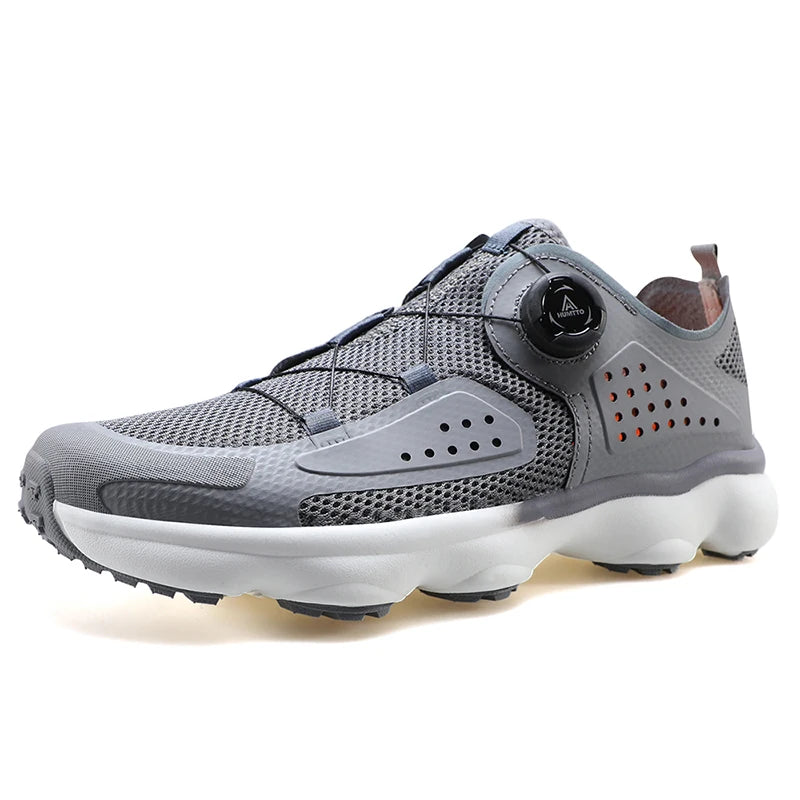 HUMTTO Non-slip Cushioning Trail Running Shoes for Men Breathable Mesh Summer Outdoor Light Sneakers Lace-Up Sport Jogging Shoes