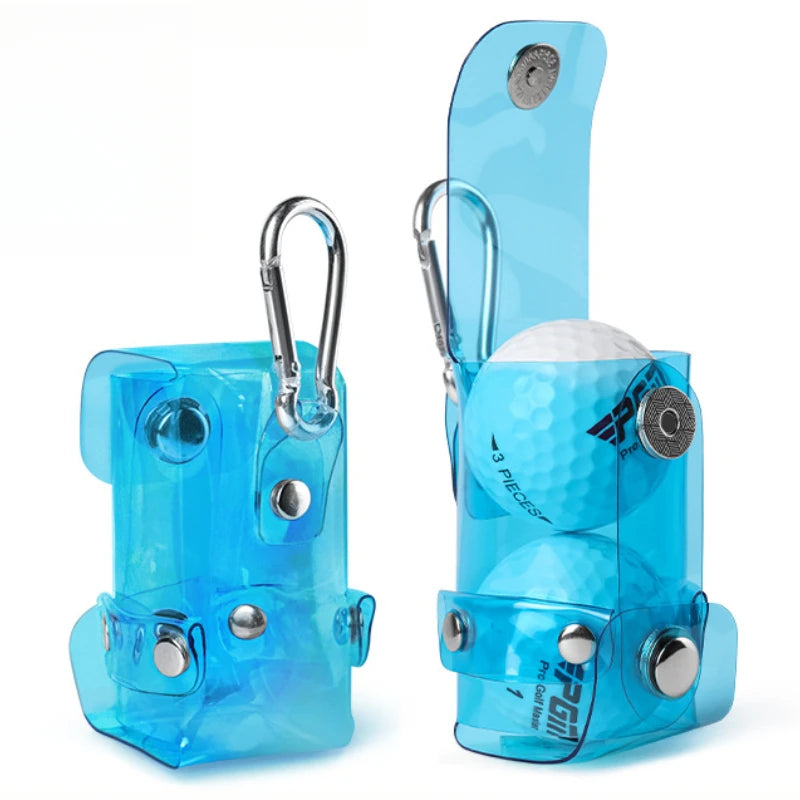 PGM Small Golf Ball Bag Waist Bags Clip Men Women Portable Balls Cover Magnetic Suction Buckle Colorful Laser QJ007