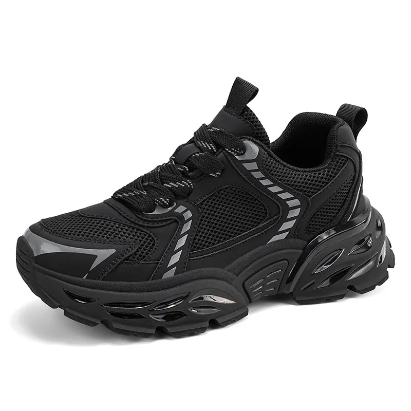 Chunky sneakers four seasons breathable light soft sole outdoor racing running shoes casual anti slip fashion speed sports shoes