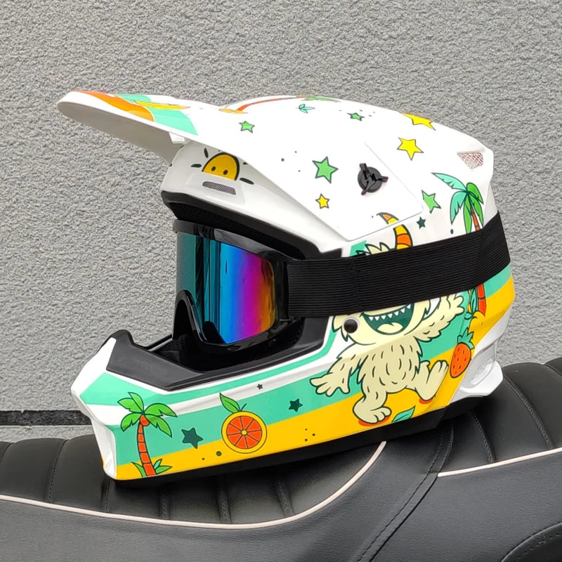 DOT approves ORZmotorcycle helmet children off-road helmet bike downhill AM DH cross helmet capacete motocross casco capacitance