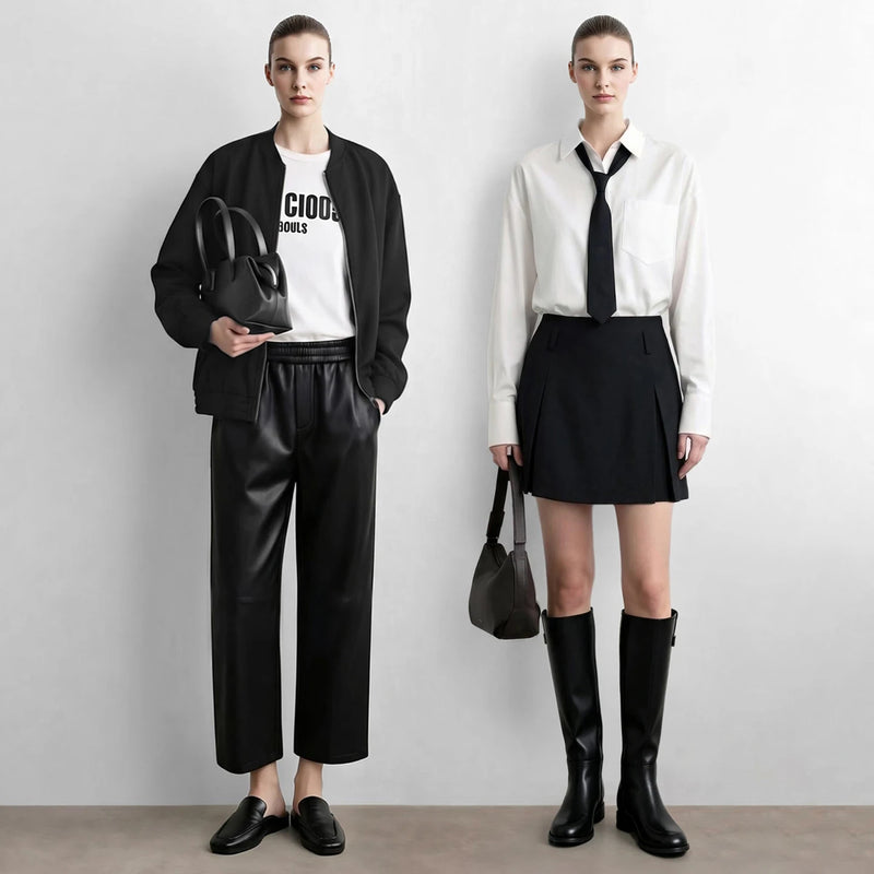 Amii Women Baseball Jacket A-Line Skirt 2 Piece Set Casual Commuter Mini Skirts Autumn 2026 Woman Zip Up Coat Separate 12643077