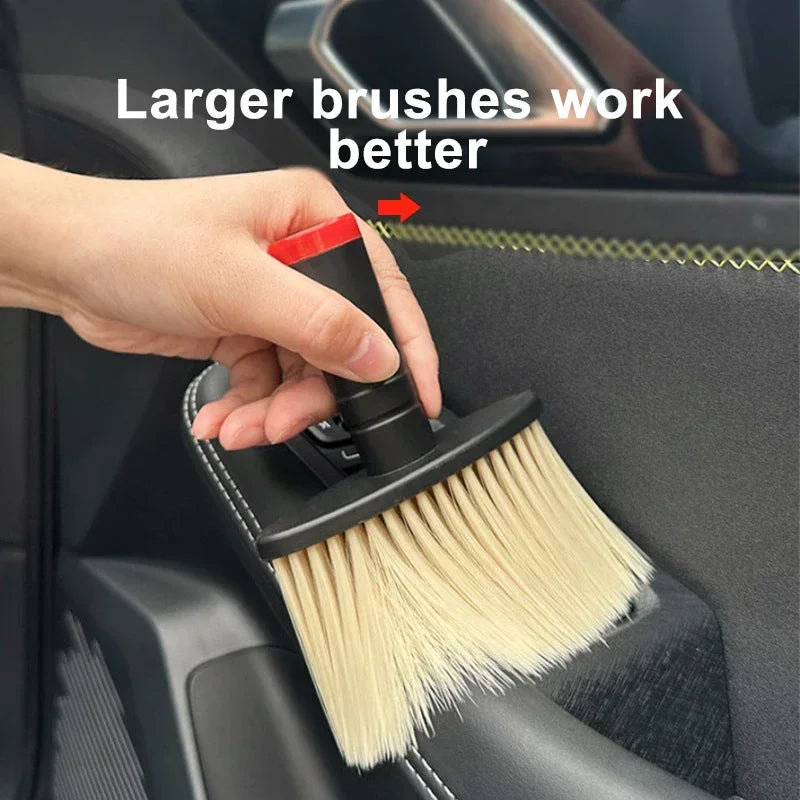 SEAMETAL Car Air Conditioner Outlet Dust Removal Brush Soft Bristles Car Wash Brushes Dust Remover for Car Cleaning Accessories
