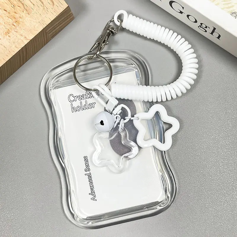 1set Heavy Duty Retractable ID Holder with Keychain Wrist Strap,Anti-Theft Design,ID Card Studen,Campus Id,Back-To-School Season