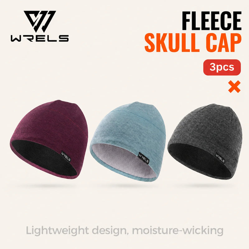 WRELS Running Beanie Windproof Warm Hat Fleece Lined Stretch Elastic Anti Cold Skiing Winter Outdoor Men Women Thermal Skull Cap