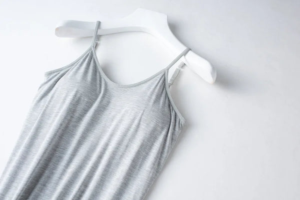 ឈុតគេង Sexy Modal Chest Pad Sleepwear Dress Cup Women's Base Nightdress Pajamas Home Wear Suspender Nightgown Female Sleep Shirt