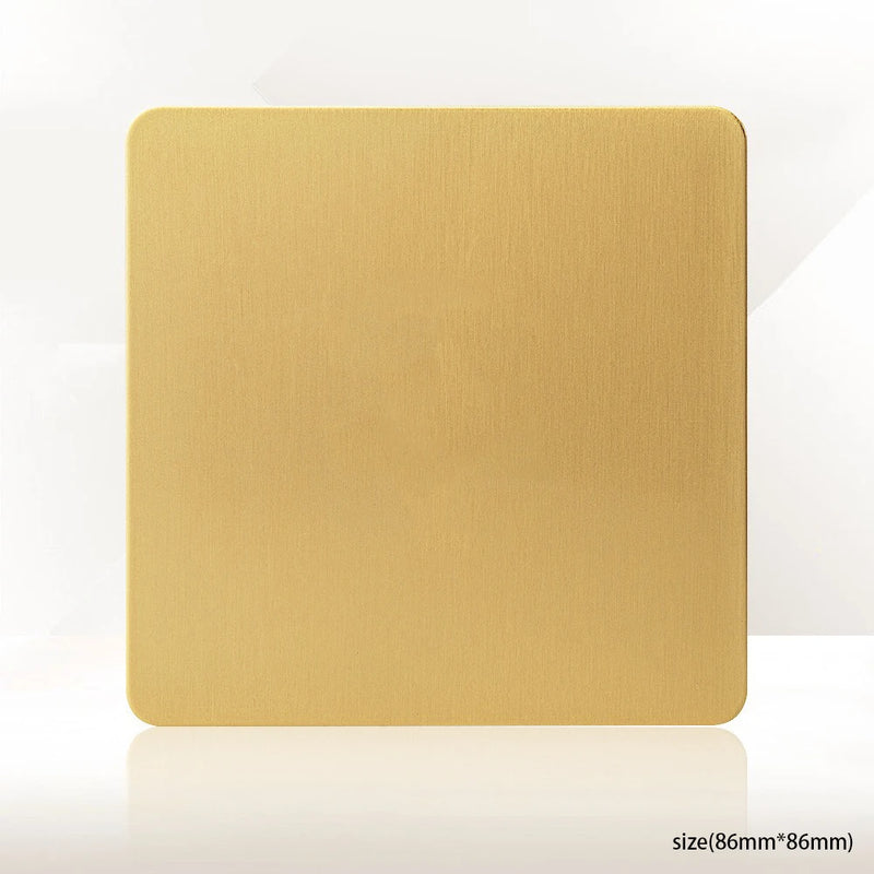 Gold Wall Light Toggle Switch Vintage Brass Lever Stainless Steel Panel,EU FR Universal USB C Socket 1-4 Gang 2Way Switch TV