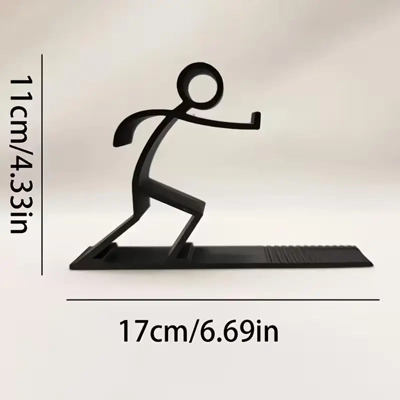 1pcs Creative Stick Figure Bookend – Minimalist Book Holder, Fun & Functional Desk Decor, Lover Gift
