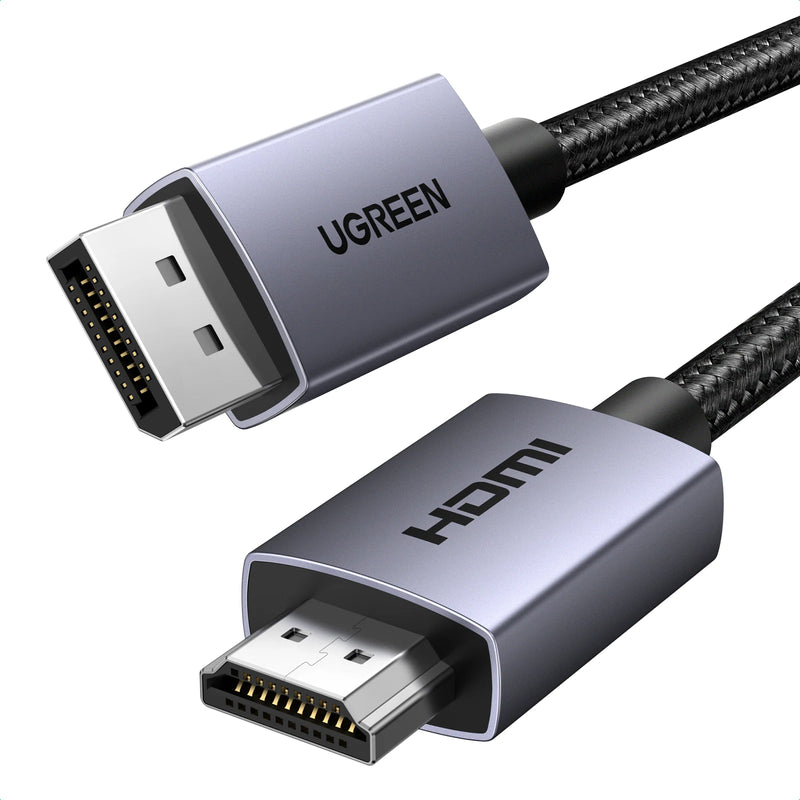 UGREEN 4K DisplayPort to HDMI Cable 1080P@120Hz, DP 1.2 to HDMI 1.4，Unidirectional Cable for Monitor, Desktop, HDTV, Laptop, AMD