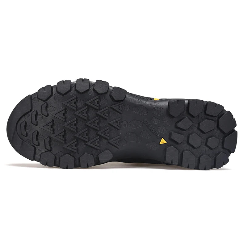 HUMTTO Leather Hiking Boots for Men Luxury Designer Waterproof Outdoor Shoes Climbing Trekking Sneakers Mens Safety Ankle Boots