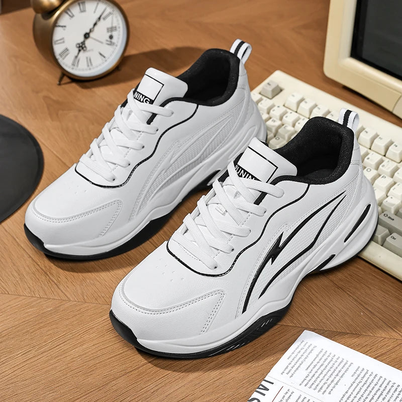 Men's casual racing sports shoes four seasons non-slip outdoor running shoes students plus size breathable light speed sneakers