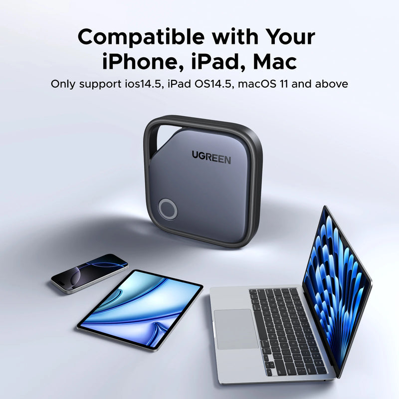 UGREEN Smart Tag Bluetooth Tracker, Keys Finder Item Locator SmartTag Up to 2 Year Battery For iPhone Apple Find My (only IOS)