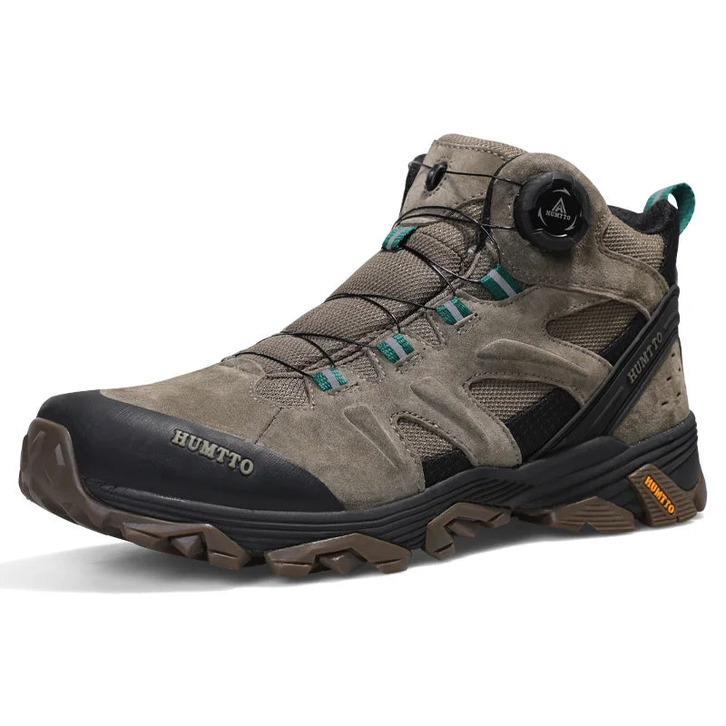 HUMTTO Leather Boots for Men Luxury Designer Hiking Shoes Outdoor Climbing Trekking Sneakers Mens Sports Waterproof Ankle Boots