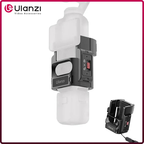 អាដាប់ទ័រពង្រីក Ulanzi PK-06 សម្រាប់ DJI Osmo Pocket 3 ជាមួយនឹងម៉ាញេទិករហ័សសម្រាប់ម៉ោនត្រជាក់សម្រាប់មីក្រូហ្វូនពន្លឺវីដេអូ Tripod Vlog