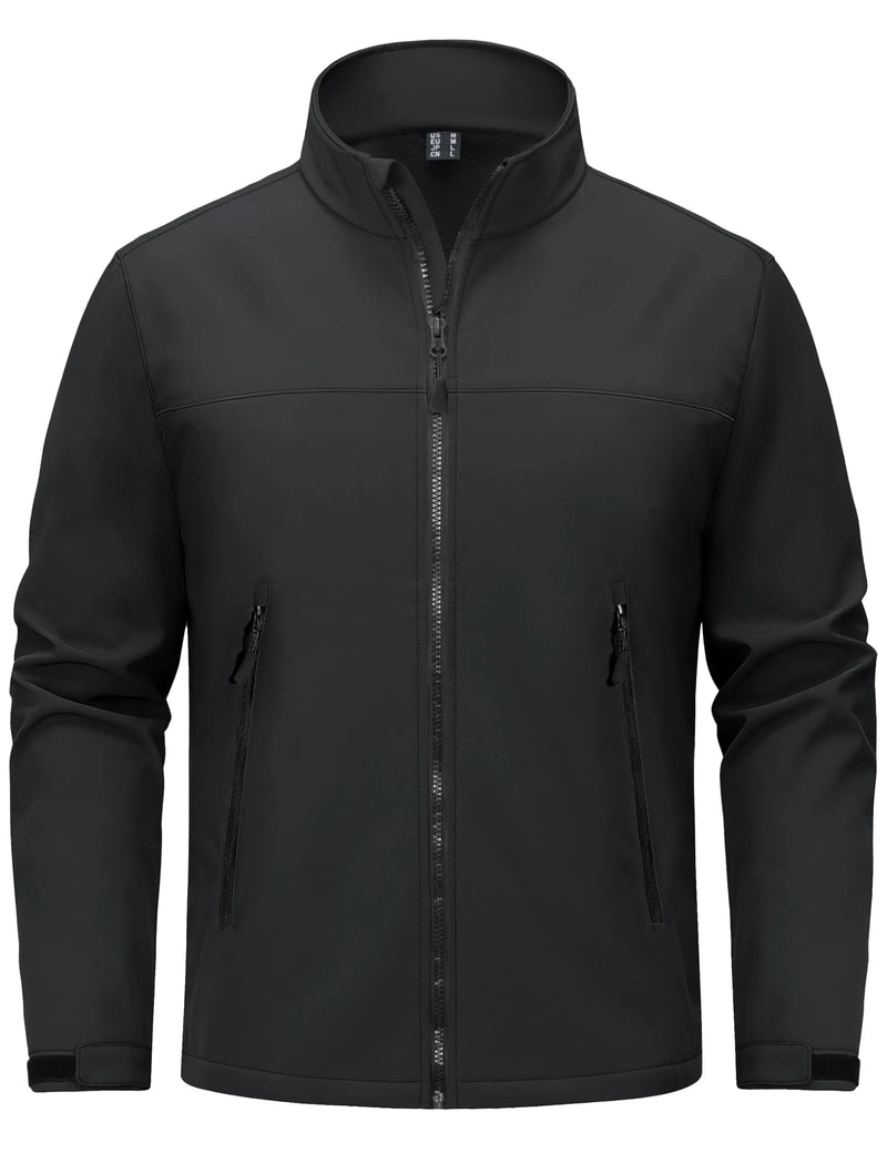 TACVASEN Men's Winter Lightweight Fleece Lined Tactical Softshell Jacket Waterproof Breathable Warm Outdoor Hiking Windbreaker