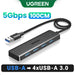 UGREEN USB 3.0 Hub 4 Ports USB HUB Slim for Mouse, Keyboard Compatible with MacBook Pro Air Laptop Desktop PC Xbox PS5 Splitter 100cm CHINA
