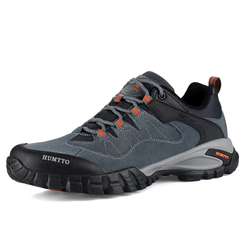 HUMTTO Trekking Boots for Men Breathable Camping Men's Sports Shoes Winter Hiking Shoes Outdoor Leather Designer Sneakers Man