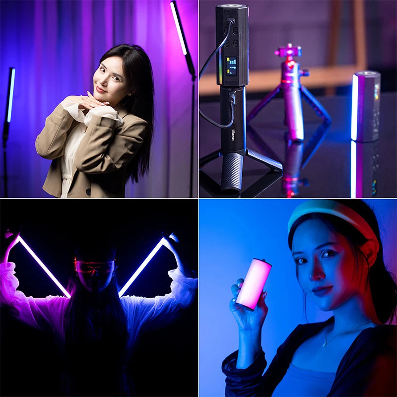 អំពូលភ្លើងដៃ Ulanzi i-Light VL119 RGB ដំបង LED RGB 2500-9000K ភ្លើងបំភ្លឺថតរូប អំពូលបំពង់ម៉ាញេទិកសម្រាប់វីដេអូ Vlog