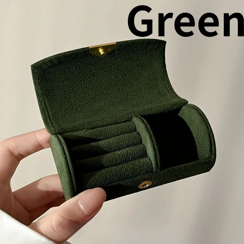1pc Premium velvet jewelry storage box,portable jewelry box,perfect gift for birthdays and Mother's Day.Jewelry storage box.