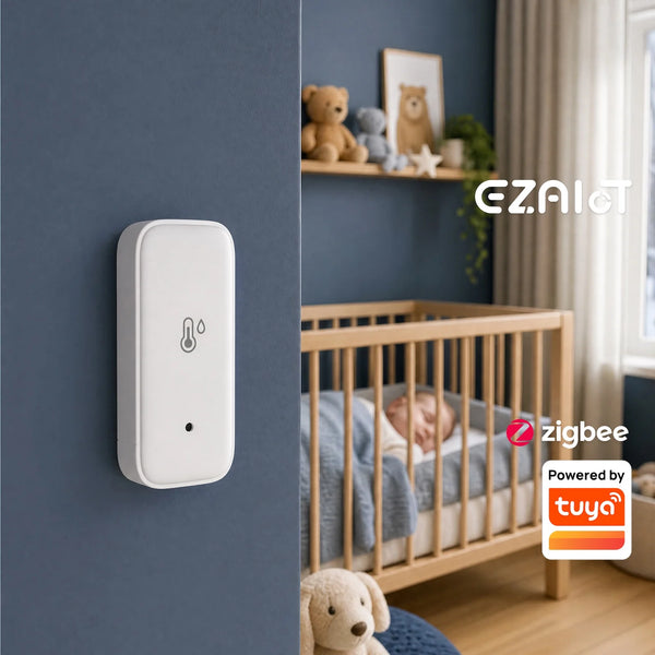 Smart Tuya Zigbee Temperature Humidity Sensor Zigbee3.0 Thermometer APP Remote Alarm for Alexa Home Assistant ZHA Zigbee2MQTT