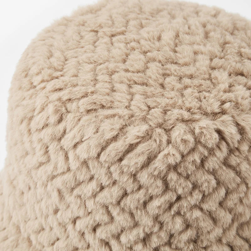 Semir Warm Hat Fuzzy Bucket Women Autumn Winter 2025 Beanie Soft Cozy Plush Lightweight Stylish FaceSlim