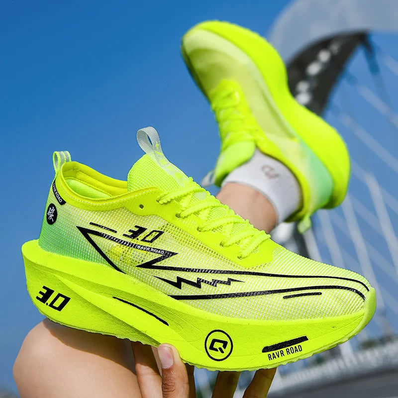 Couple Sneakers for Men Women Lightweight Breathable Professional Marathon Training Jogging Shoes Lightweight Mesh Tennis Shoes