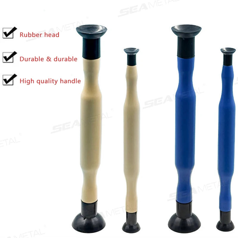 SEAMETAL 2pcs Manual Valve Lapping Grinding Sticks Grips Cylinder Engine Valve Grinding Tools + Suction Cup for Car Motorcycles