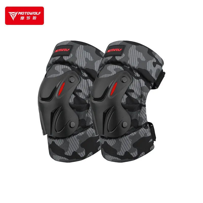ឈុតការពារជង្គង់ម៉ូតូ Motowolf ឈុតការពារកែងដៃសម្រាប់ជិះលេងក្រៅផ្ទះបួនរដូវ ការពារការធ្លាក់ សម្រាប់បុរសស្ត្រី