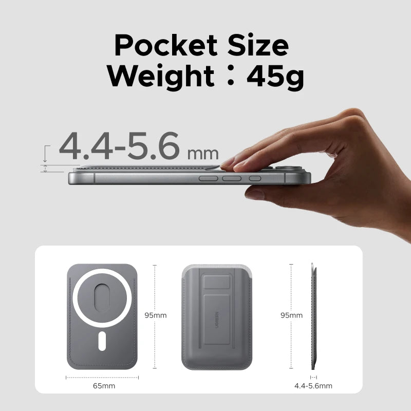 UGREEN Magnetic Card Bag Holder Card Wallet Phone Stand for Magsafe iPhone 16 15 14 13 12 Wallet Case Foldable Holder