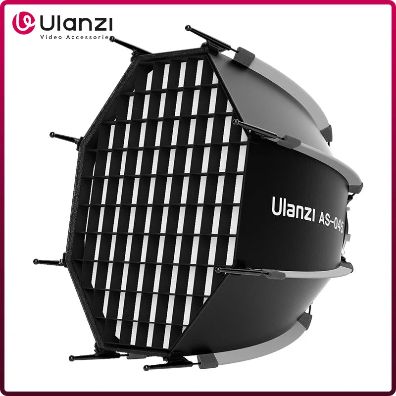 Ulanzi AS-045 ប្រអប់ទន់រាង Octagonal Honeycomb Grid ទំហំ 45cm សម្រាប់ថតពន្លឺ Flash ស្ទូឌីយោថតរូប