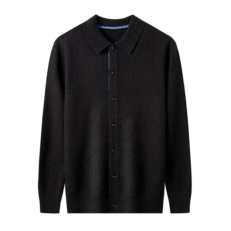 Men's Casual Cardigan Sweater - Button Front Design, Soft Knit Fabric for Daily Office Wear, 6 Colors Available