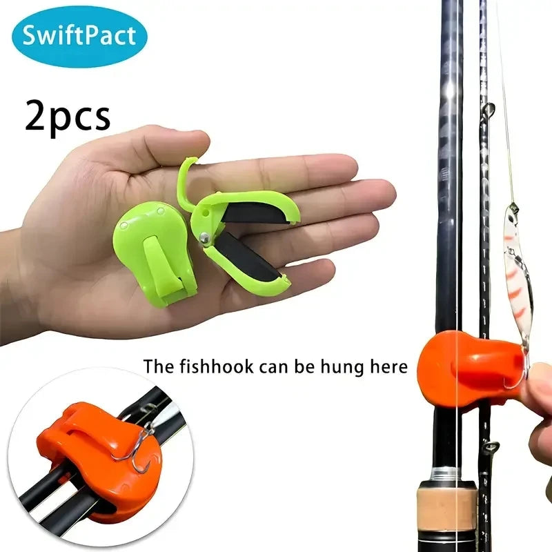 2pcs Multifunctional Fishing Rod Clip-Secure Storage,Anti-Tangle Fishing Rod Organizer, High Elastic Rubber Fishing Rod Clip.