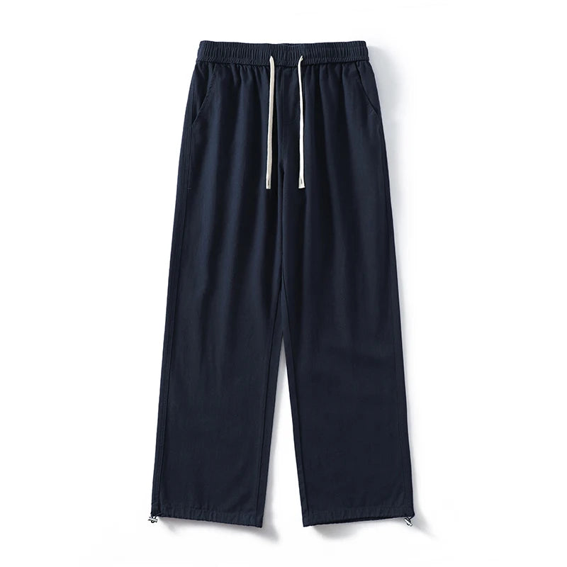 Dukeen 2025 Man Drawcord Pants Korean Trend Style Casual Sweatpants Spring and Autumn Fashion Loose Jogger Men's Clothing
