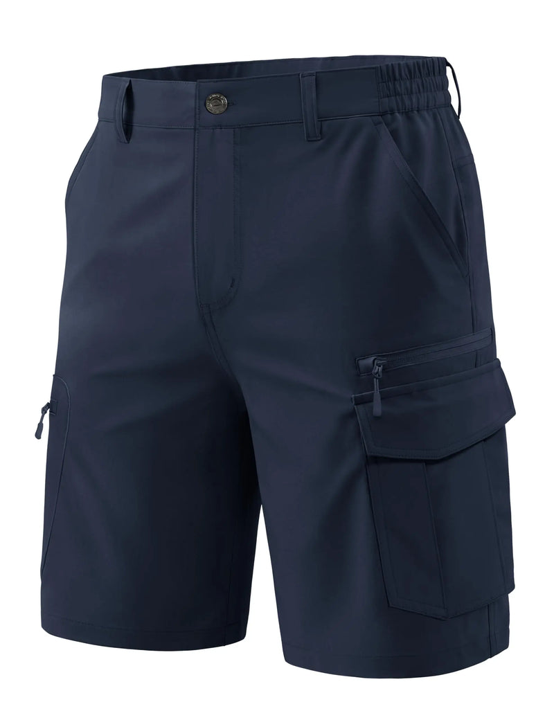 TACVASEN Men's 9 Inch 7 Pockets Cargo Shorts  Quick Dry Lightweight Outdoor Work Shorts Hiking Fishing Tactical Casual Pants Men