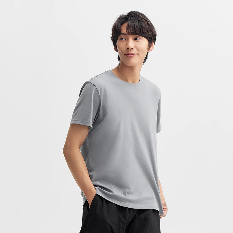 Semir Minimalist Tshirt Unisex Summer Solid Color Slim Fit Daily Commute Versatile Top Comfortable Basic Wear