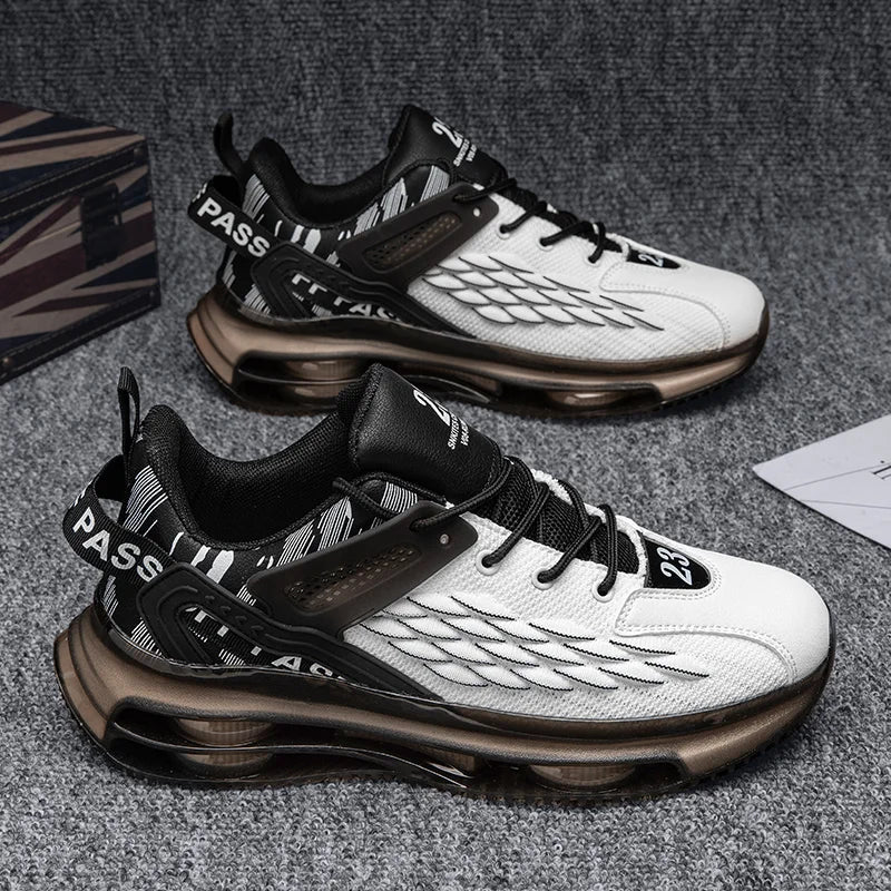 Men's Casual Sneakers Spring Summer New Breathable Light Racing Outdoor Running Shoes Soft Sole Wear-Resistant Speed Sports Shoe