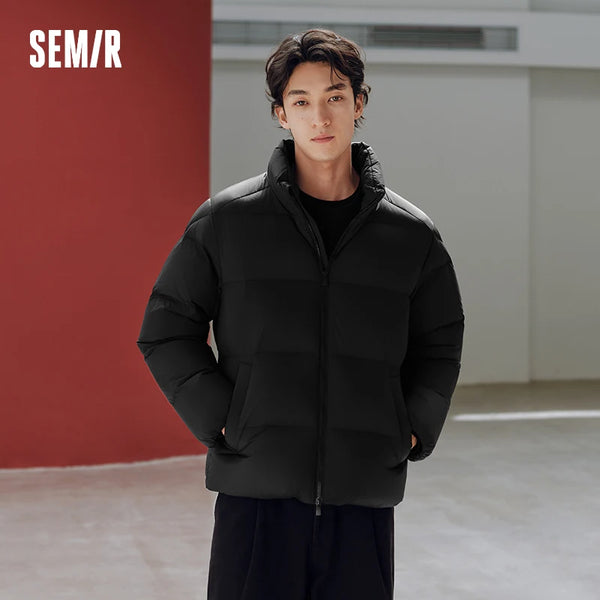 អាវក្រៅ Semir សម្រាប់បុរស ធន់នឹងខ្យល់ ធន់នឹងទឹក ពណ៌ស្រាល ពាក់ប្រចាំថ្ងៃរដូវរងាថ្មីឆ្នាំ 2026