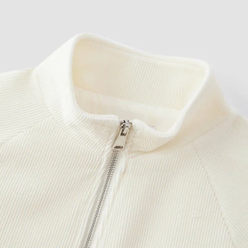Semir Women Jacket Chenille Texture Loose Raglan Sleeve Stand Collar Slim Look 2026 Autumn Casual Style Soft Outerwear