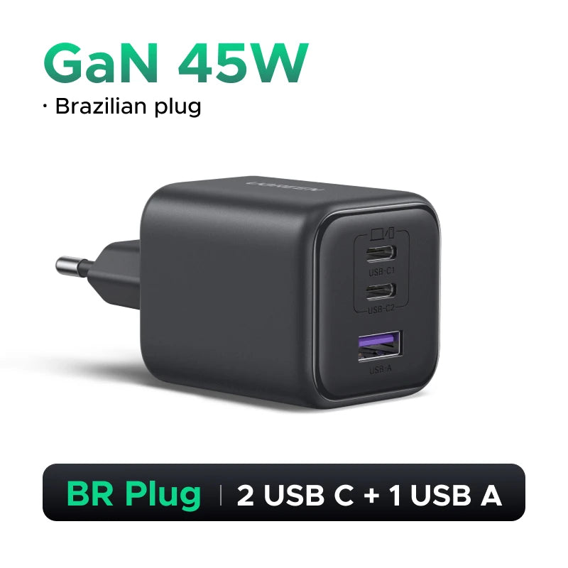 UGREEN 45W/30W/25W/20W GaN Charger PD3.0 PPS QC3.0 USB C Fast Charger For Samsung S26 iPhone 18 17 16 Pro Max iPad Xiaomi Tablet