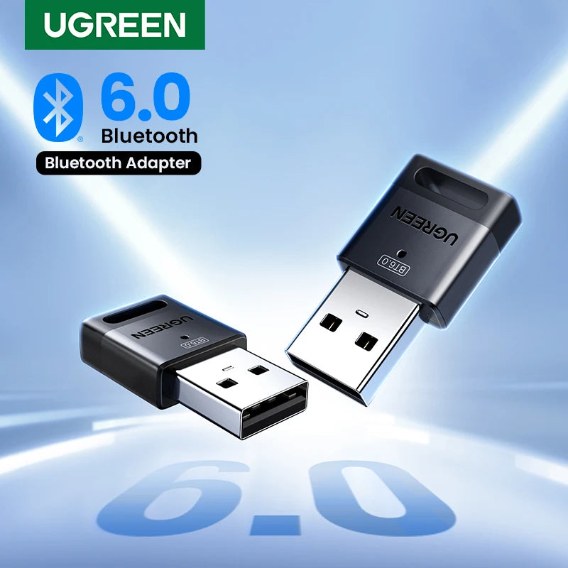 UGREEN USB Bluetooth Adapter, Bluetooth 6.0 Dongle for PC Windows 11/10/8.1, Bluetooth Receiver & Transmitter for Keyboard/Mouse