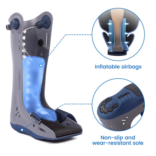 VELPEAU Air Walking Boot Inflatable for Broken Foot and Ankle Injuries Orthopaedic Walker Stabilizer Medical and Ultralight